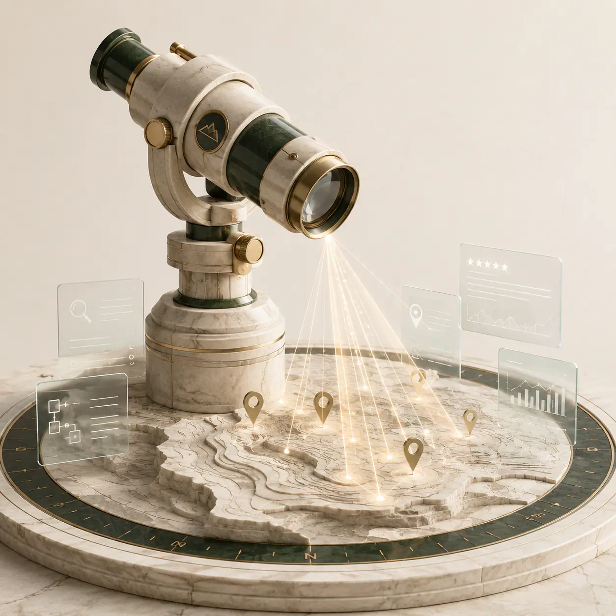 Reputation management telescope focused on local trust and customer reviews