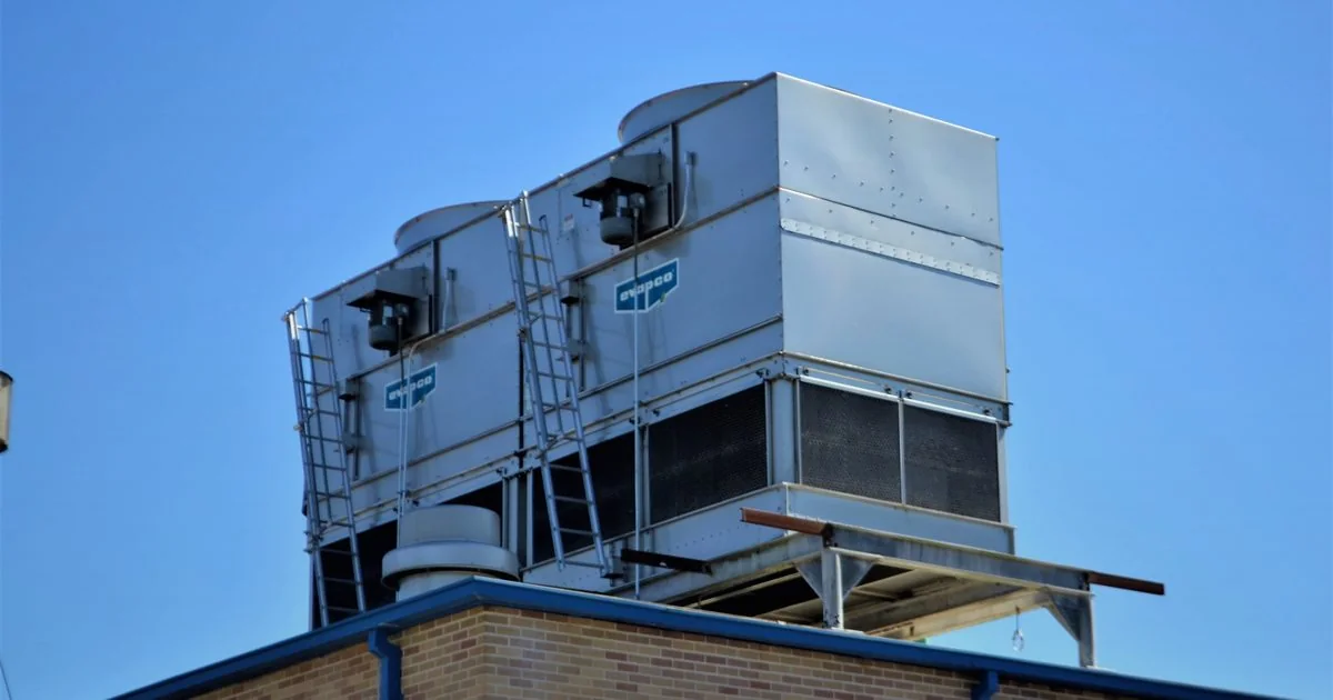 HVAC website design example with a clean heating and air hero image